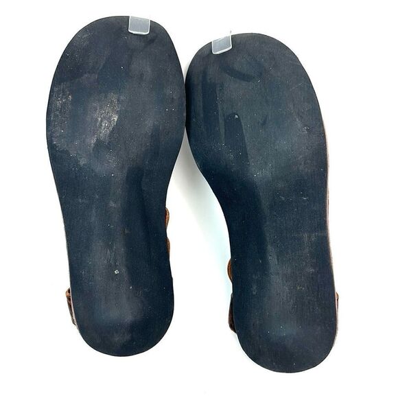 Cydwoq Men’s Leather Slingback Sandals Brown Handmade in New York size 45 US 11 - Picture 12 of 14